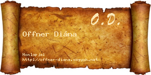 Offner Diána névjegykártya